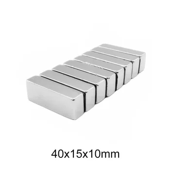 1 ~ 10ШТ квадратных магнитов 40x15x10 мм 40 мм X 15 мм Блок N35 Сильный неодимовый магнит 40x15x10 мм Лист постоянного магнита 40*15*10 мм