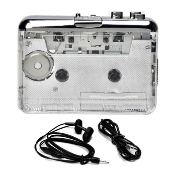 1 комплект USB-кассеты для записи радиоплеера Кассета в MP3 / CD Type-C Аудиомузыкальный проигрыватель Walkman Прозрачный