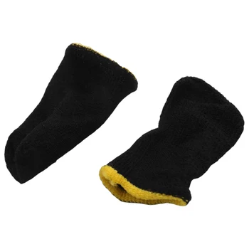 18-контактные рукава для пальцев из углеродного волокна для мобильных игр PUBG, рукава для пальцев с нажимным экраном, черно-желтые (16 шт.)