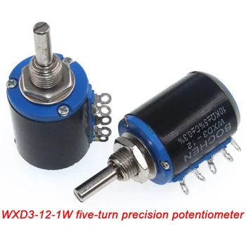 1шт WXD3-12-1W Многооборотный Потенциометр с Проволочным Резистором для Регулировки громкости 100R 220R 470R 1k 2.2k 3.3k 4.7k 10k 33k 47K