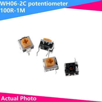 20ШТ WH06-2C 100 200 500 1K 2K 5K 10K 20K 50K 100K 200K 500K 1 М ом Потенциометр Триммера переменные резисторы WH06