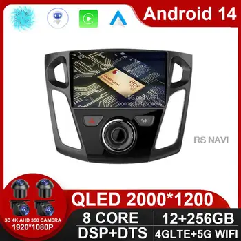 Carplay Android 14 Автомобильный Радио Мультимедийный Видеоплеер Для Ford Focus 3 2011 - 2019 Android Авто Стерео Навигация БЕЗ 2din DVD