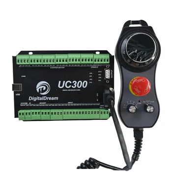 Digital Dream UC300 Cnc Mach3 USB Контроллер Движения Для Фрезерного Станка 300 кГц 3/4/5/6 Осевая Карта Управления Движением + маховик DDMPG