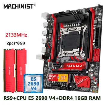 MACHINIST X99 Комплект материнской платы LGA 2011-3 Xeon CPU E5 2690 V4 Процессор + оперативная память DDR4 2 * 8 ГБ usb3.0 M-ATX Четыре канала RS9