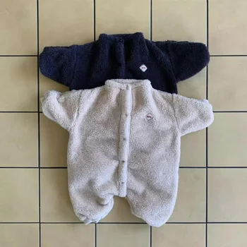 MILANCEL/ Новый зимний детский комбинезон с флисовой подкладкой для малышей, цельный комбинезон для младенцев