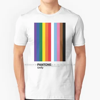 Pantone Unity-Объединение сообществ Лгбтк С Помощью Цветной футболки Из Хлопка 6XL Pantone Unity Queer Lgbtqia Лесбиянка Гей Транс Би