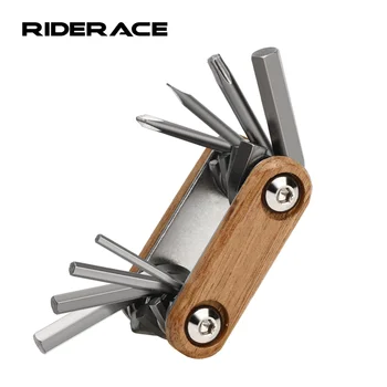 RIDERACE 8 В 1 Многофункциональный Инструмент Для Ремонта Велосипедов Гальванический Титановый Ключ Портативная Отвертка Для Обслуживания Велосипедов Из Стали 45CR
