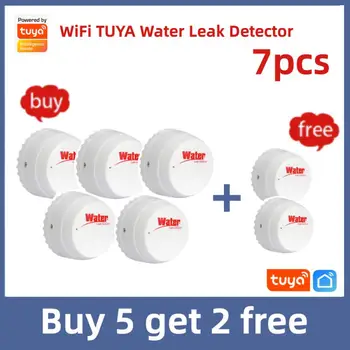 Wi-Fi детектор утечки воды TUYA, датчик затопления, сигнализация о полном сливе воды, приложение Smart Life, защита от удаленного мониторинга.