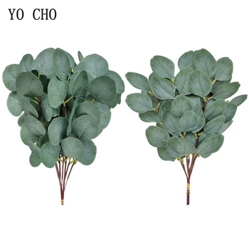 YO CHO Home decoration имитация листа шелковый лист эвкалипта искусственное растение с цветочным листом украшение интерьера дома поддельный план