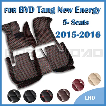 Автомобильные Коврики Для BYD Tang New Energy Five Seats 2015 2016 Пользовательские Автоматические Накладки Для Ног Автомобильные Ковровые Покрытия Аксессуары Для Интерьера