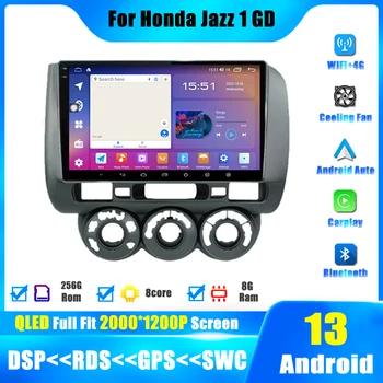 Автомобильный Android Auto Автомобильный Экран Радио Мультимедийный Видеоплеер Для Honda Jazz 1 GD 2001-2008 GPS Навигационное Головное Устройство Carplay wifi