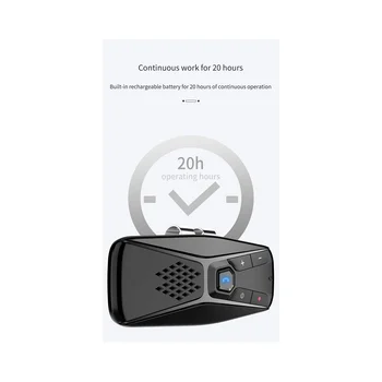 Автомобильный комплект Bluetooth Беспроводная громкая связь с микрофоном Bluetooth 5.0 Автоматическое отключение и автоматическое подключение