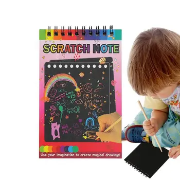 Блокнот для рисования с нуля, 10 шт., Креативный альбом для рисования, Мультяшная бумага, инструмент для граффити, Ручная роспись, скретч-карты, детские поделки
