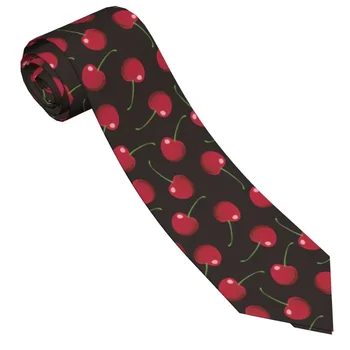 Вишневый галстук для мужчин и женщин, полиэстер, 8 см, Галстук для мужчин, Шелковые Классические Аксессуары, Свадебный подарок