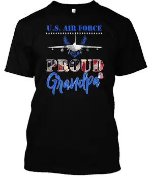 Гордый дедушка ВВС США, семейная футболка в стиле милитари, подарочная футболка ВВС США
