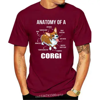 Горячая распродажа 2020 года, удобная анатомия забавной собаки Корги, стандартная женская футболка