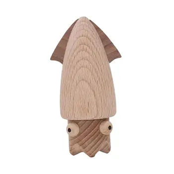 Держатель для зубочисток Декор Столешницы Орнамент в виде Кальмара Деревянный ящик для хранения для дома