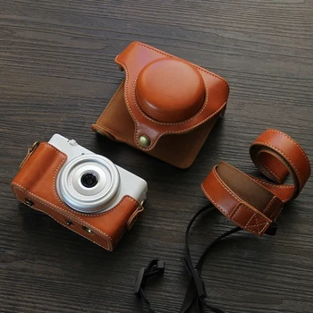 Для камеры Sony ZV-1F Vlog Защитная сумка Для Всего Тела Кожаный Чехол Для камеры с ремешком Простое Использование Чехла для корпуса Цифровой камеры Sony