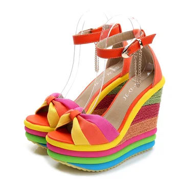 Женские босоножки; Летняя женская обувь; Женские сандалии на платформе и танкетке; Дизайнерская элегантная обувь для вечеринок; Комфортная обувь;