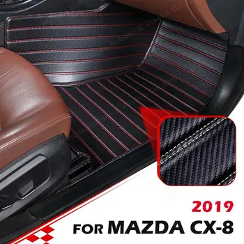 Изготовленные на заказ коврики из углеродного волокна для Mazda CX-8 2019, Ковровое покрытие для ног, Аксессуары для интерьера автомобиля