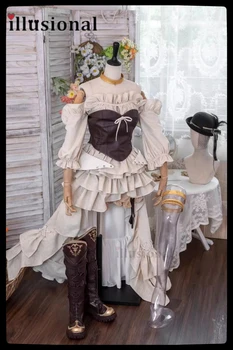 иллюзорный нестандартный размер Final Fantasy XIV FF14 480 Ishgardian Косплей костюм Платье Игра Хэллоуин платье женская панк обувь на заказ