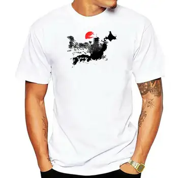 Индивидуальные футболки для взрослых, Японская Киото, абстрактная живопись тушью и стиркой, мужские футболки, топы из чистого хлопка с круглым вырезом, футболка высокого качества