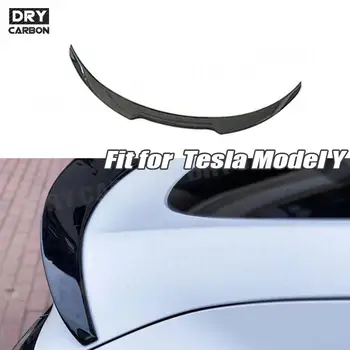 Карбоновый утконос, спойлер заднего крыла багажника для Tesla Model Y 2021 + Спойлер заднего крыла багажника, Аксессуары в автомобильном стиле 