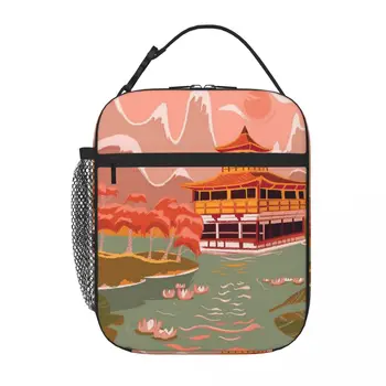 Киото Золотая Пагода, сумка для ланча, Ланч-бокс, сумка для ланча, Детская сумка для еды