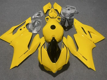 Комплект обтекателя мотоцикла подходит для Ducati 899 12 13 14 15 год выпуска 1199 2012 2013 2014 2015 Обтекатель желтый корпус мотоцикла