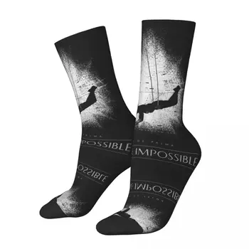 Компрессионные носки хип-хоп Винтаж Миссия невыполнима ума мужчин унисекс невозможное Харадзюку с печатным рисунком забавные носки экипажа 