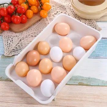 Коробка для хранения яиц, держатель для яиц, защита от столкновений, лоток для свежих яиц, Коробка для свежих яиц, Контейнер для хранения яиц с 15 сетками, коробка для яиц