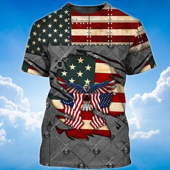 Летняя мужская футболка American Eagle большого размера, повседневная мужская одежда с коротким рукавом, американская уличная мода.
