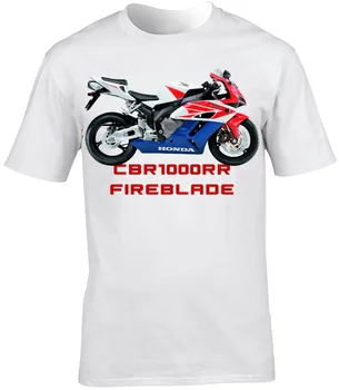 Мотоциклетная футболка CBR1000RR Fireblade для мотоциклистов с круглым вырезом и коротким рукавом