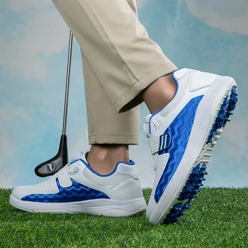 Мужская и женская обувь для гольфа противоскользящая, удобная и быстро завязывается. Спортивная Обувь Для гольфа Для отдыха, Комфорт На Траве, Фитнес-Гольф
