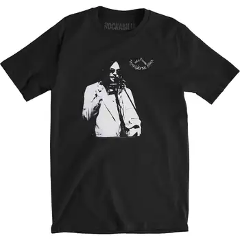 Мужская футболка Neil Young Tonight's The Night Organic Slim Fit, маленькая черная, с длинными рукавами