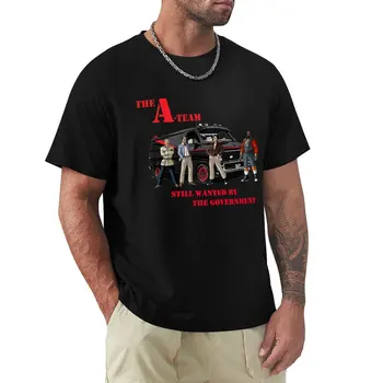 мужские футболки, летняя футболка, футболка A-Team, черная футболка, пустые футболки, футболки, топы, спортивные рубашки, мужские Унисекс, топ с круглым вырезом