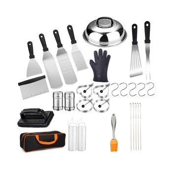 Набор принадлежностей для сковородки 31 шт., набор принадлежностей для гриля с плоской поверхностью для Blackstone и Camp Chef, набор лопаток для гриля