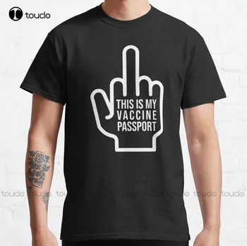 Новая классическая футболка This Is My Vaccine Passort, красная футболка