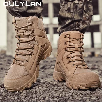 Новые армейские ботинки в стиле милитари для мужчин и женщин, тактические ботинки, зимние теплые походные зимние ботинки, модные армейские кроссовки для пешего туризма в пустыне