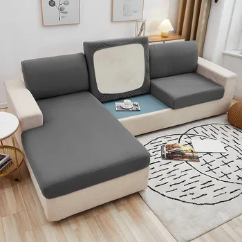 Однотонный эластичный чехол для диванной подушки, чехлы для диванов для гостиной, Съемное эластичное сиденье, чехол для стула, защита мебели