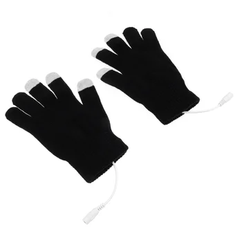 Перчатки с подогревом, Варежки с сенсорным экраном с USB-подогревом, Хлопчатобумажные Перчатки Унисекс, Зимние Перчатки для набора текста с сенсорным экраном, Защитные От холода Перчатки для рук