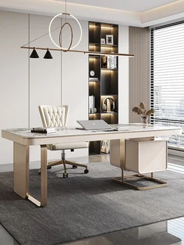 Письменный стол Rock роскошный современный рабочий стол простой дизайнерский стол в современном стиле настольный компьютерный стол