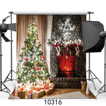 Подарки для елки, камина, Рождественские фотофоны для душа, фотофон из виниловой ткани, фотофон для фотостудии