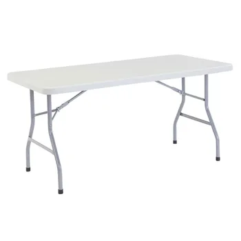 Прямоугольный складной столик, серый в крапинку, вместимостью 1000 фунтов
