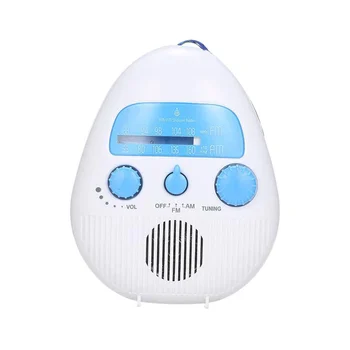 Радио для душа, портативное AM / FM-радио, водонепроницаемый аудиодинамик, радио для душа в ванной, радио для ванной на открытом воздухе