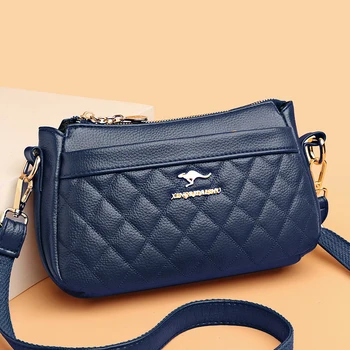 Роскошная дизайнерская сумка с трехслойным карманом для женщин 2023 года, новые кошельки и кожаные сумки, модная сумка через плечо, сумка-тоут