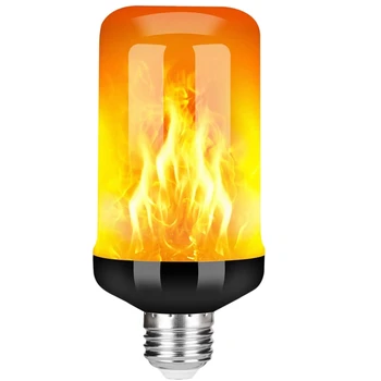 Светодиодная лампа с эффектом пламени E27, декоративная мерцающая реалистичная лампа с огненными огнями, лампа для украшения фестиваля