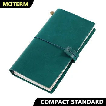 Серия Moterm Compact Стандартного размера Блокнот для путешественников из натуральной кожи растительного дубления, Органайзер для дневника, планировщик для зарисовок