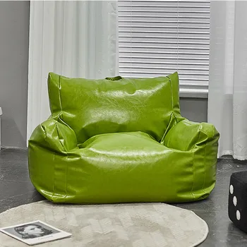 Скандинавский креативный дизайн, Удобный односпальный диван из искусственной кожи, Простой современный дом, Гостиная, спальня, Балкон, кресло-мешок для отдыха