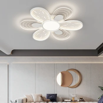 Современный потолочный светильник для гостиной Оригинальность Интеллектуальная светодиодная люстра для спальни Ресторана Простота Украшения помещений